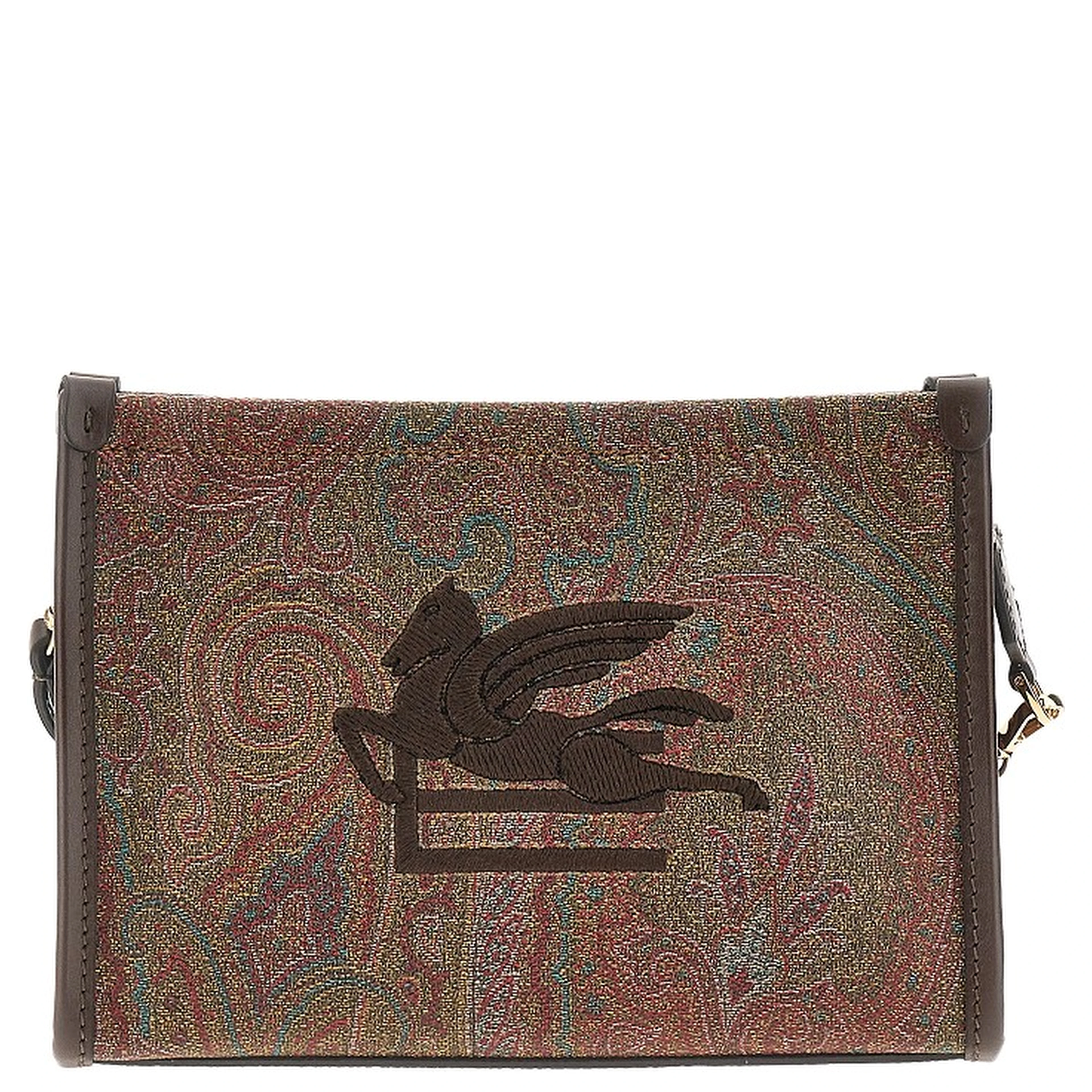 Paisley pouch with Pegaso patch