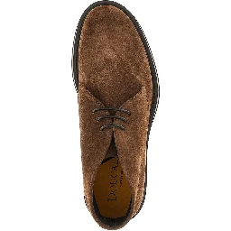 Suede leather laced shoes