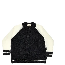 Knitted cardigan with logo