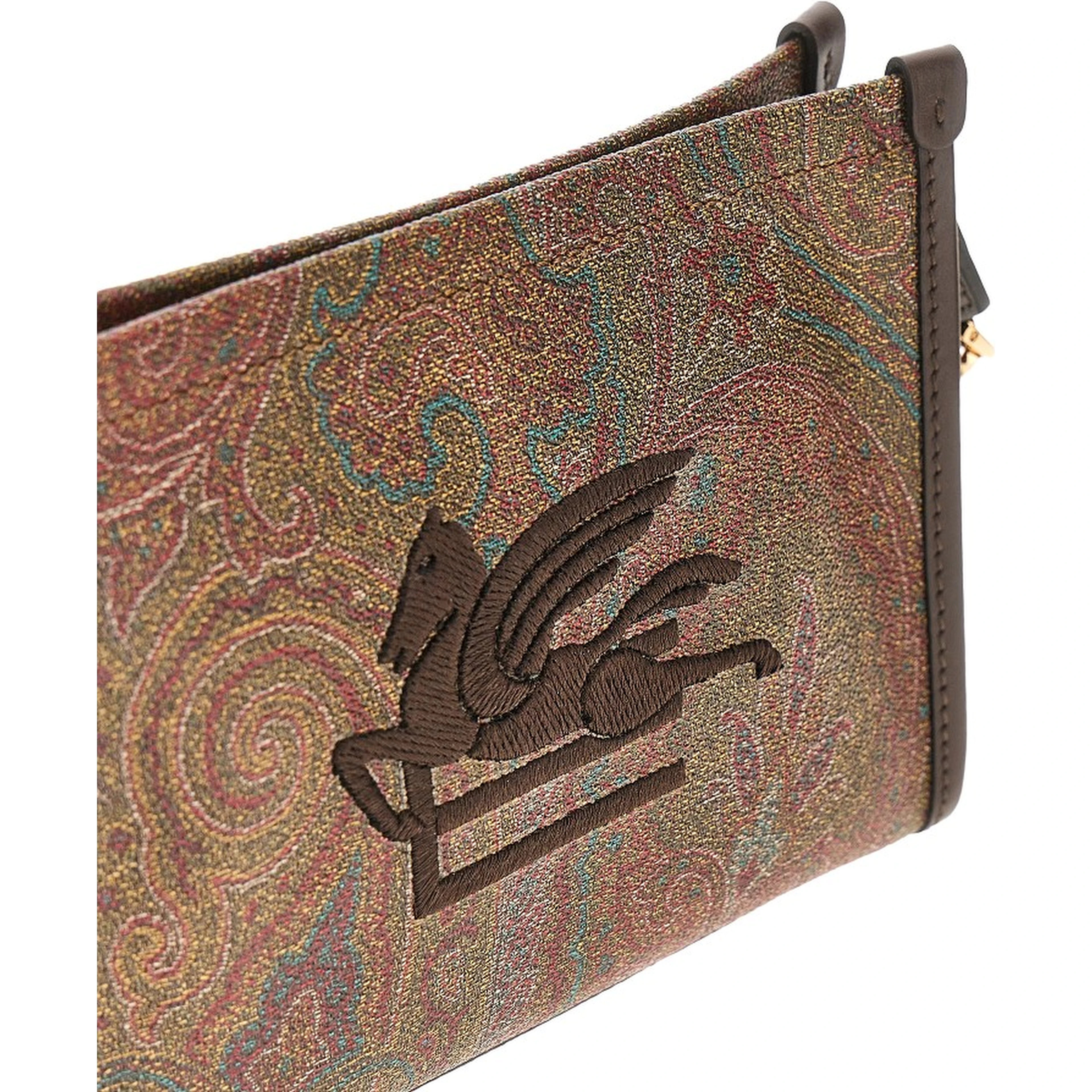 Paisley pouch with Pegaso patch