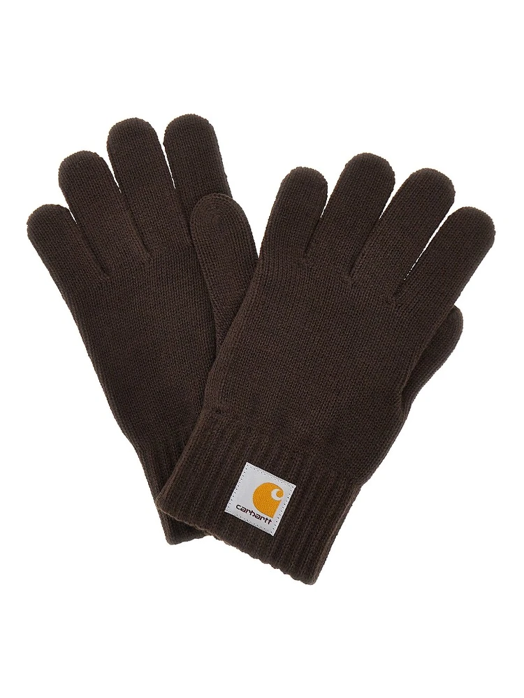 'Watch' knitted gloves
