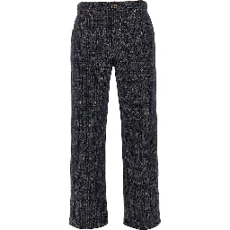 Check denim Loose Fit jeans