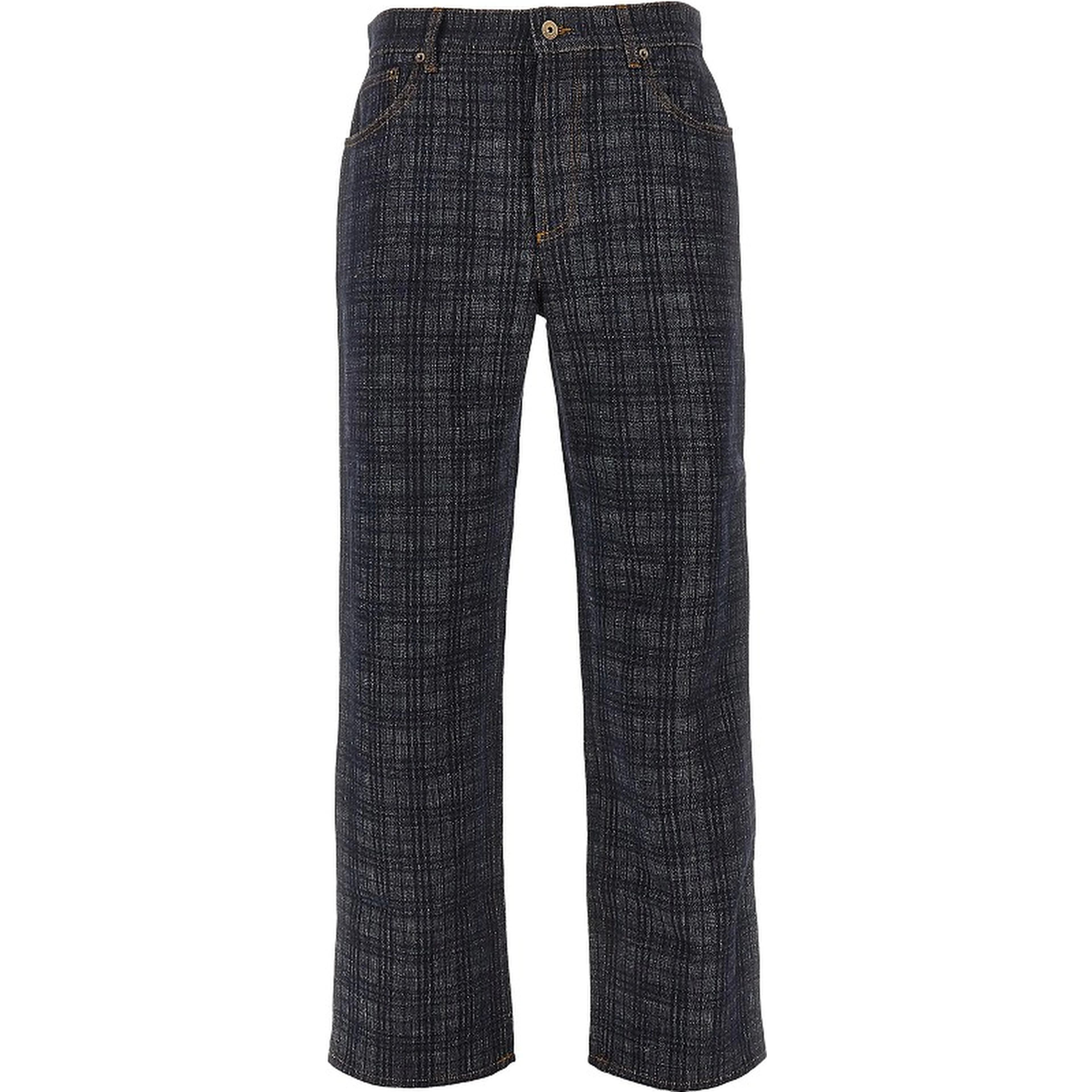 Check denim Loose Fit jeans