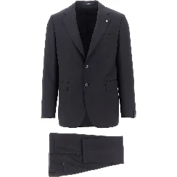 Virgin wool two-pieces tailored suit