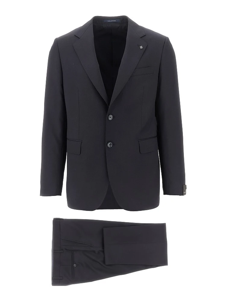Virgin wool two-pieces tailored suit
