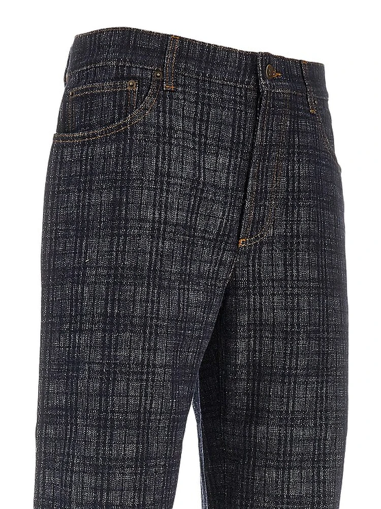 Check denim Loose Fit jeans alternative
