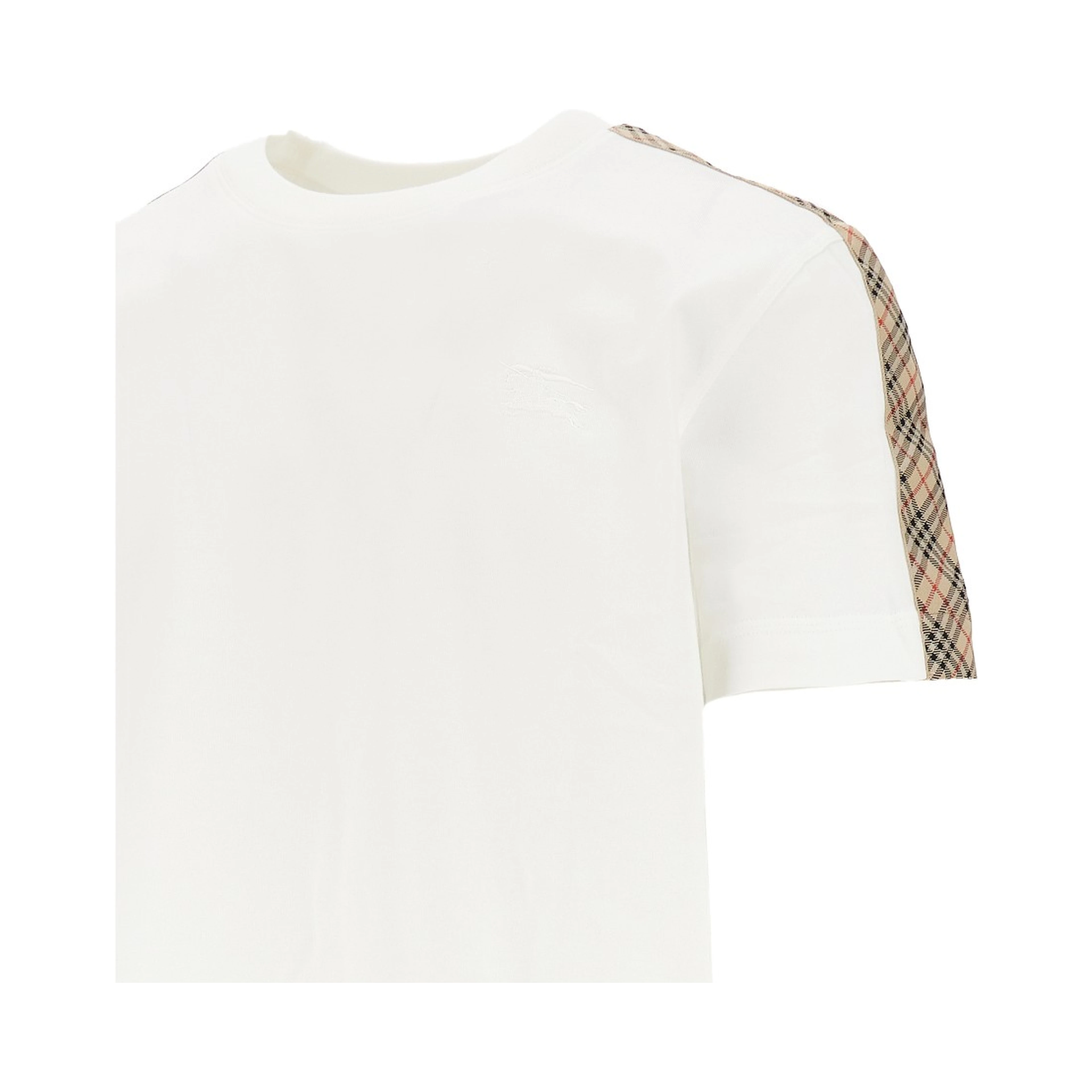 T-shirt with Check trimmings
