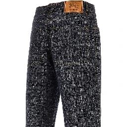 Check denim Loose Fit jeans