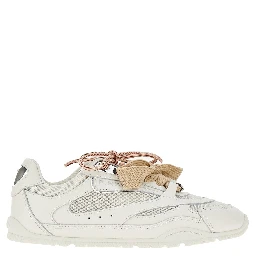Leather and mesh sneakers