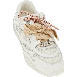 Leather and mesh sneakers