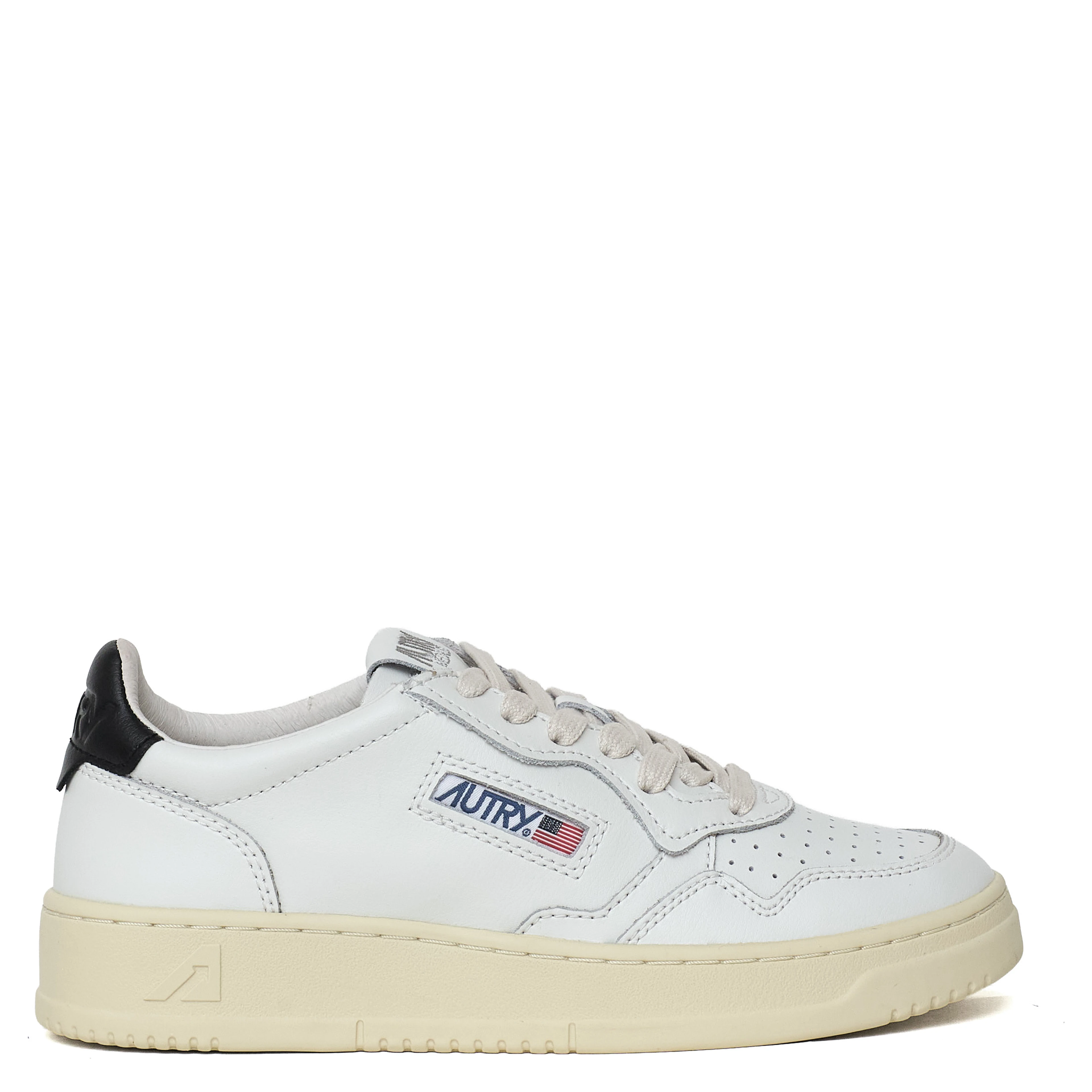 Sneakers Medalist Low In Pelle Bianca, Nera
