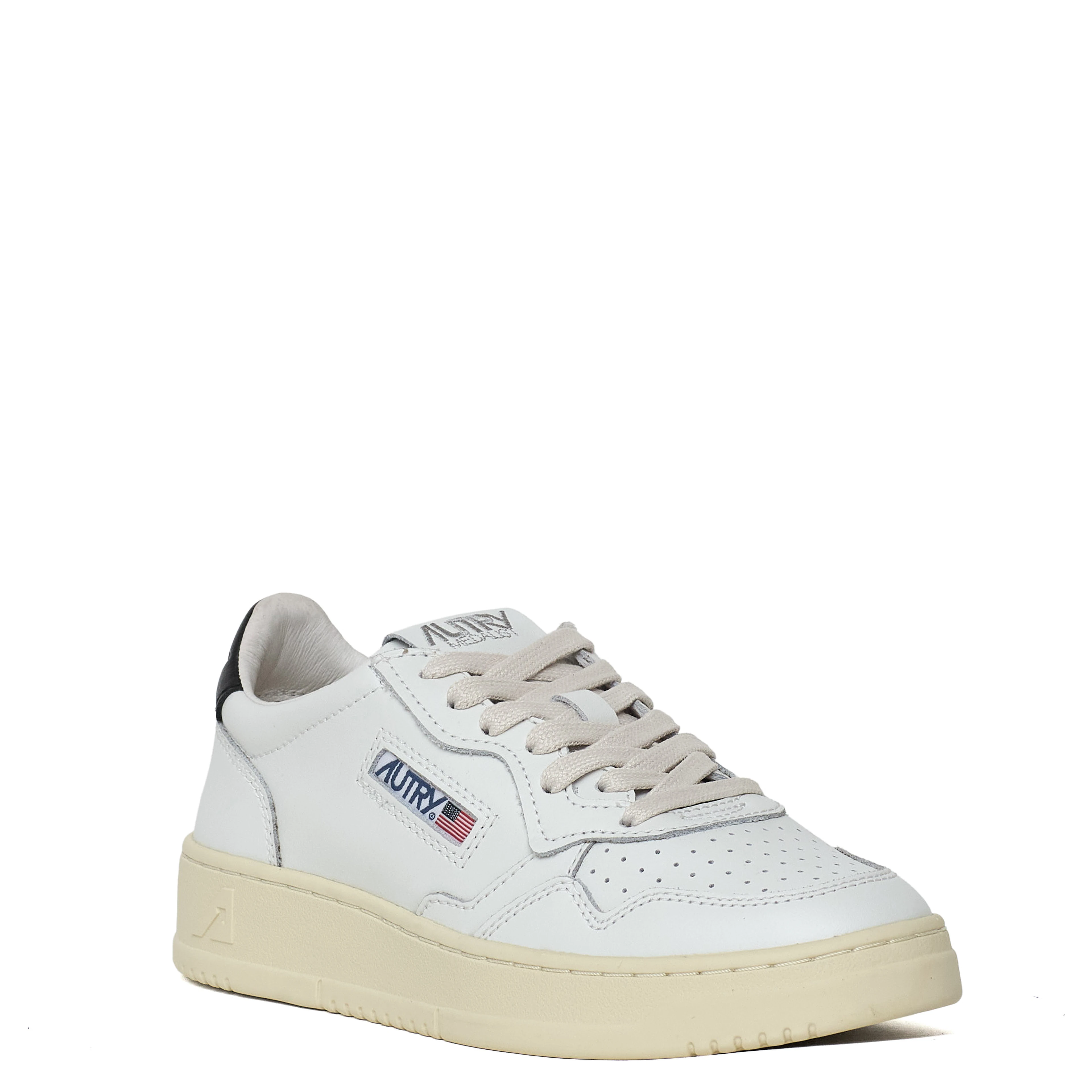 Sneakers Medalist Low In Pelle Bianca, Nera