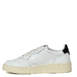 Sneakers Medalist Low In Pelle Bianca, Nera