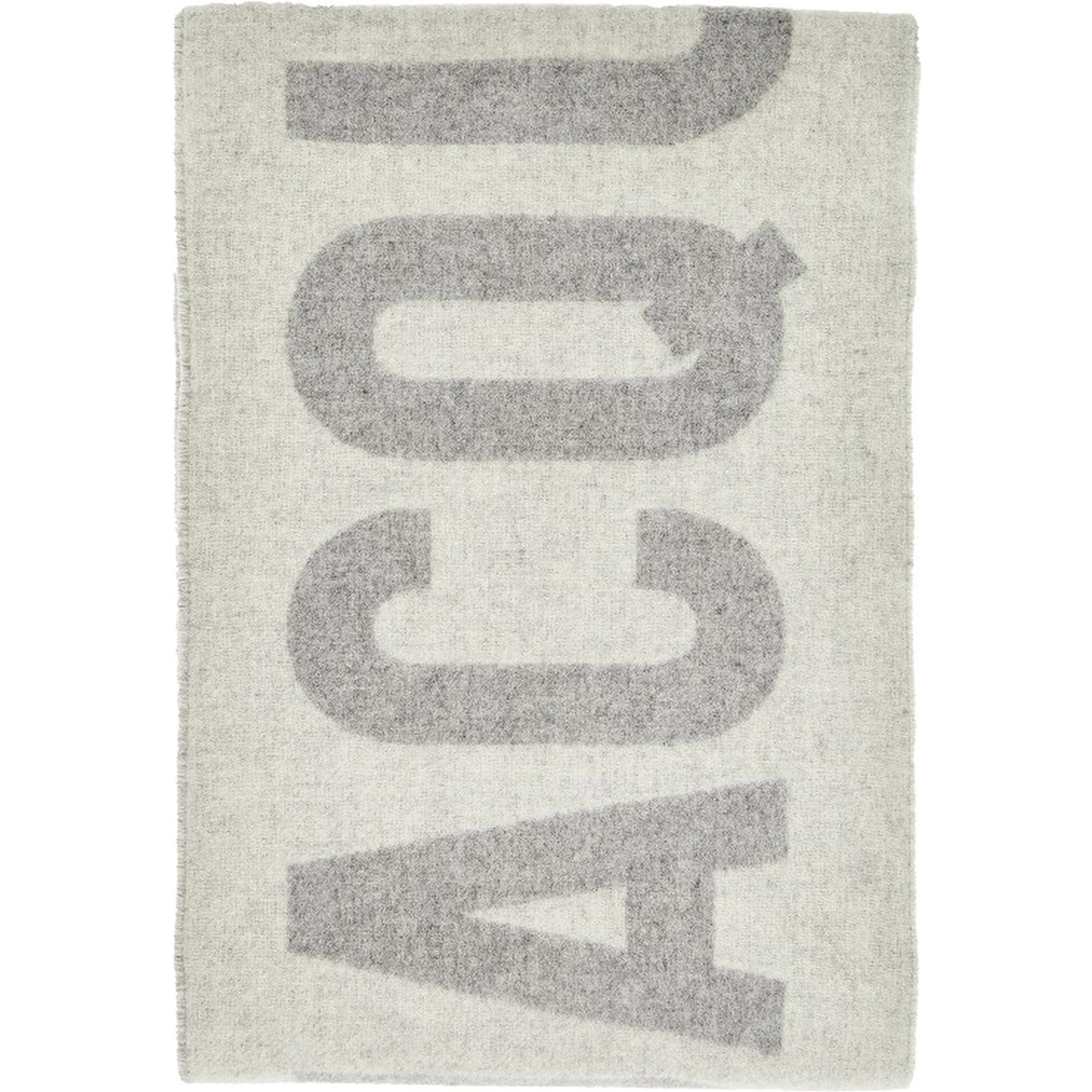 Jacquard logo wool scarf