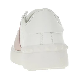 'Open' leather sneakers