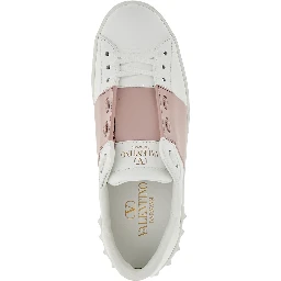 'Open' leather sneakers