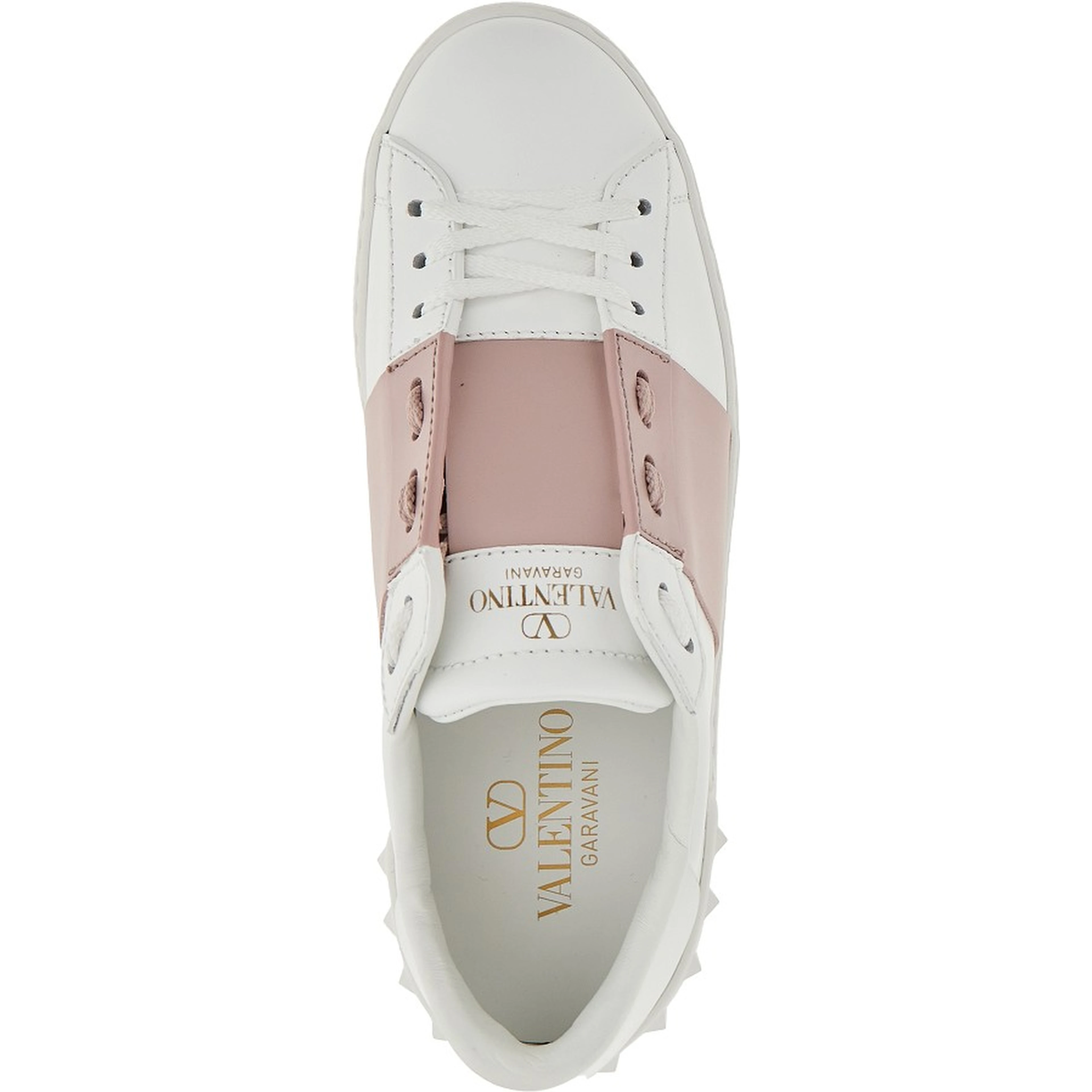 'Open' leather sneakers