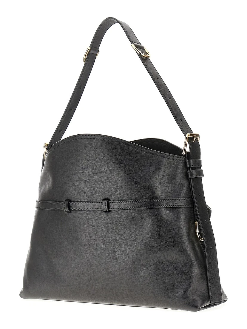 Leather medium 'Voyou' bag