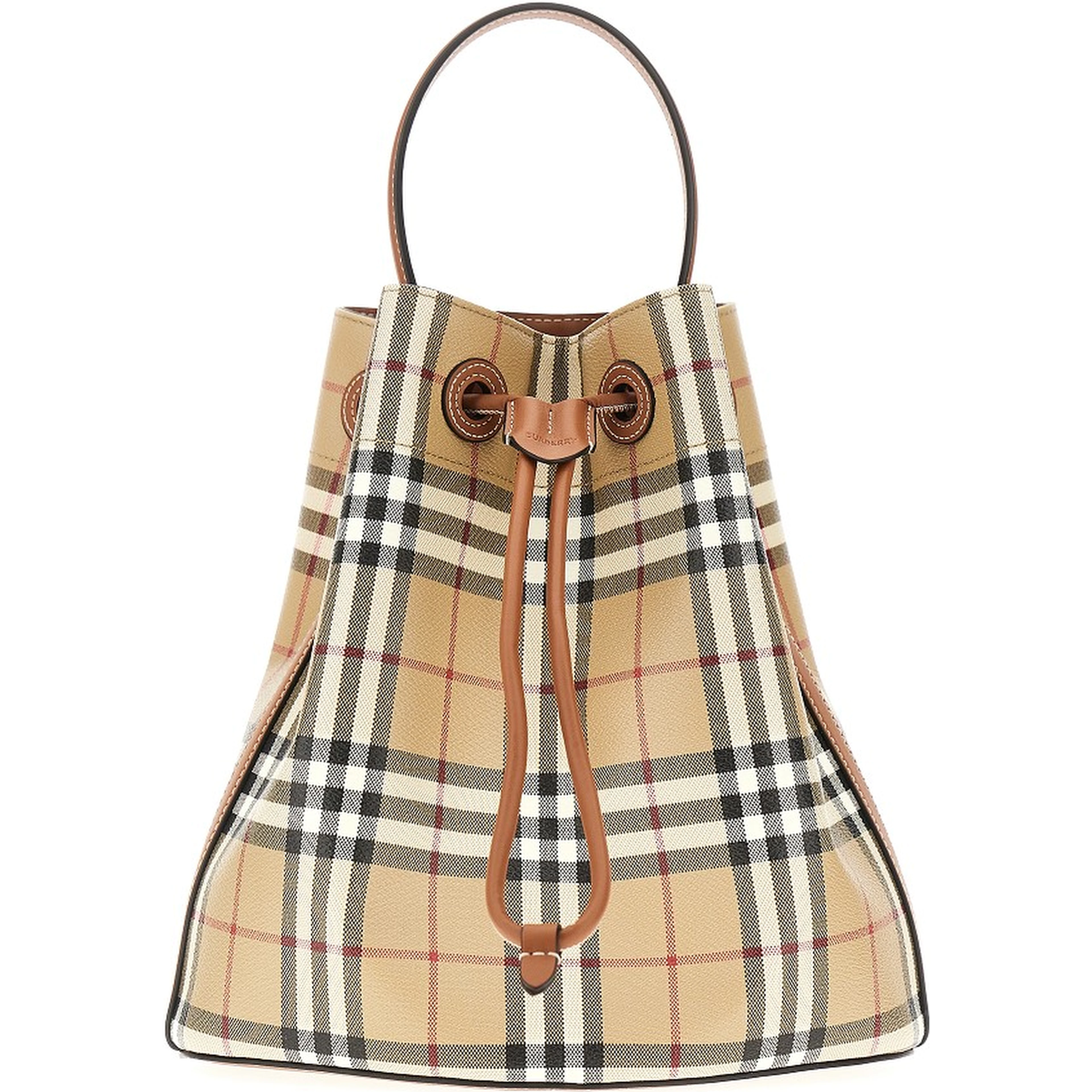 Small bucket bag with Check motif