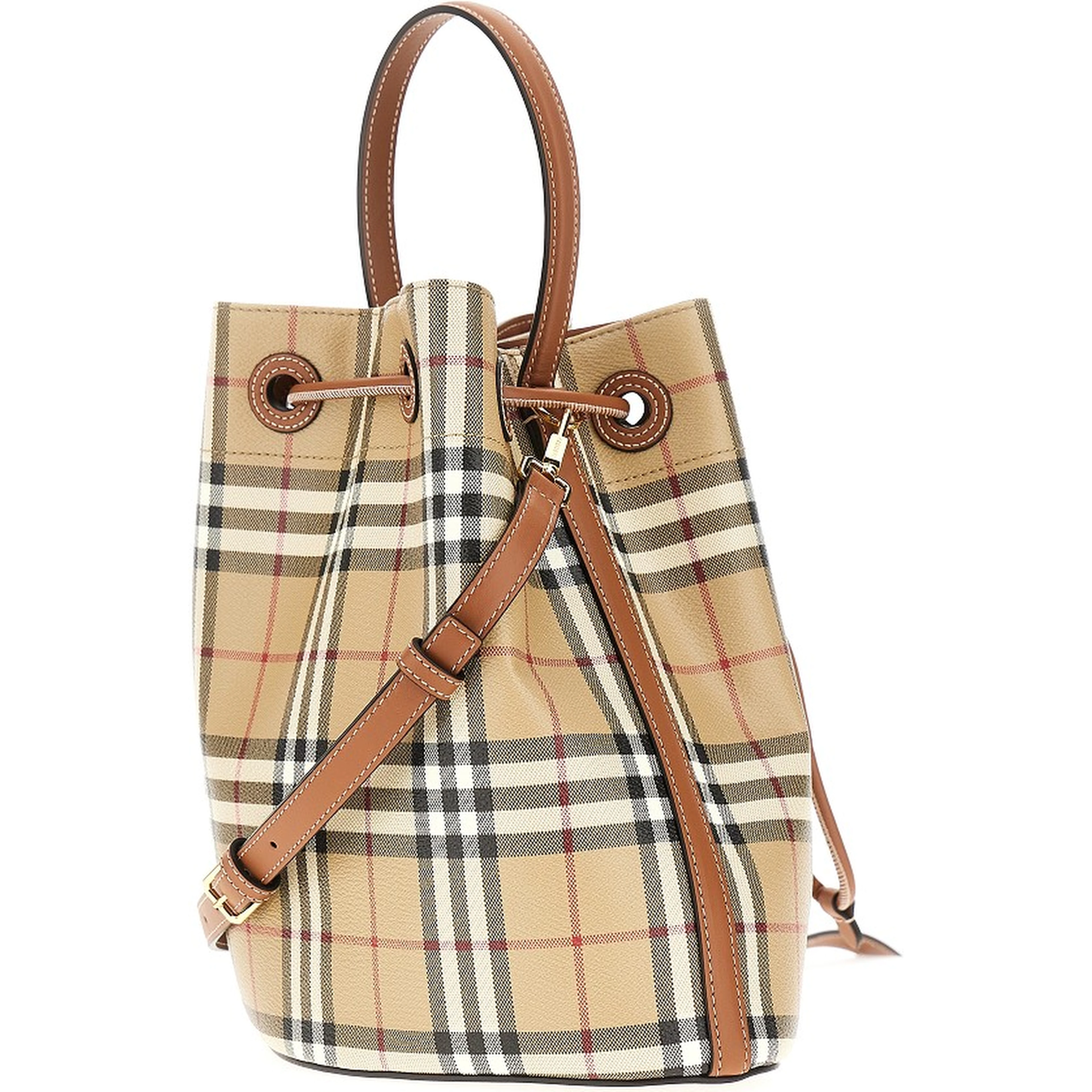 Small bucket bag with Check motif