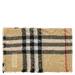 Check wool scarf