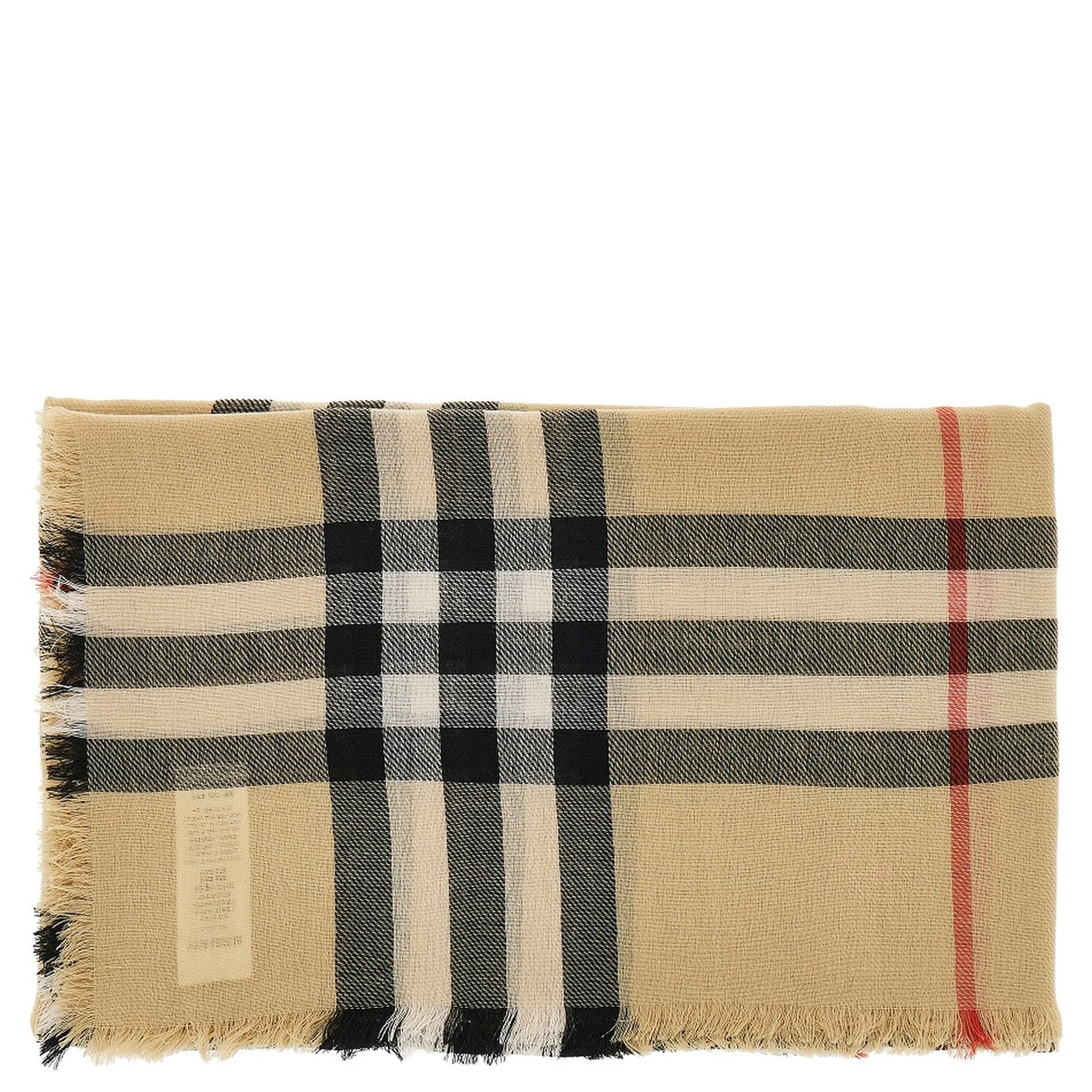 Check wool scarf