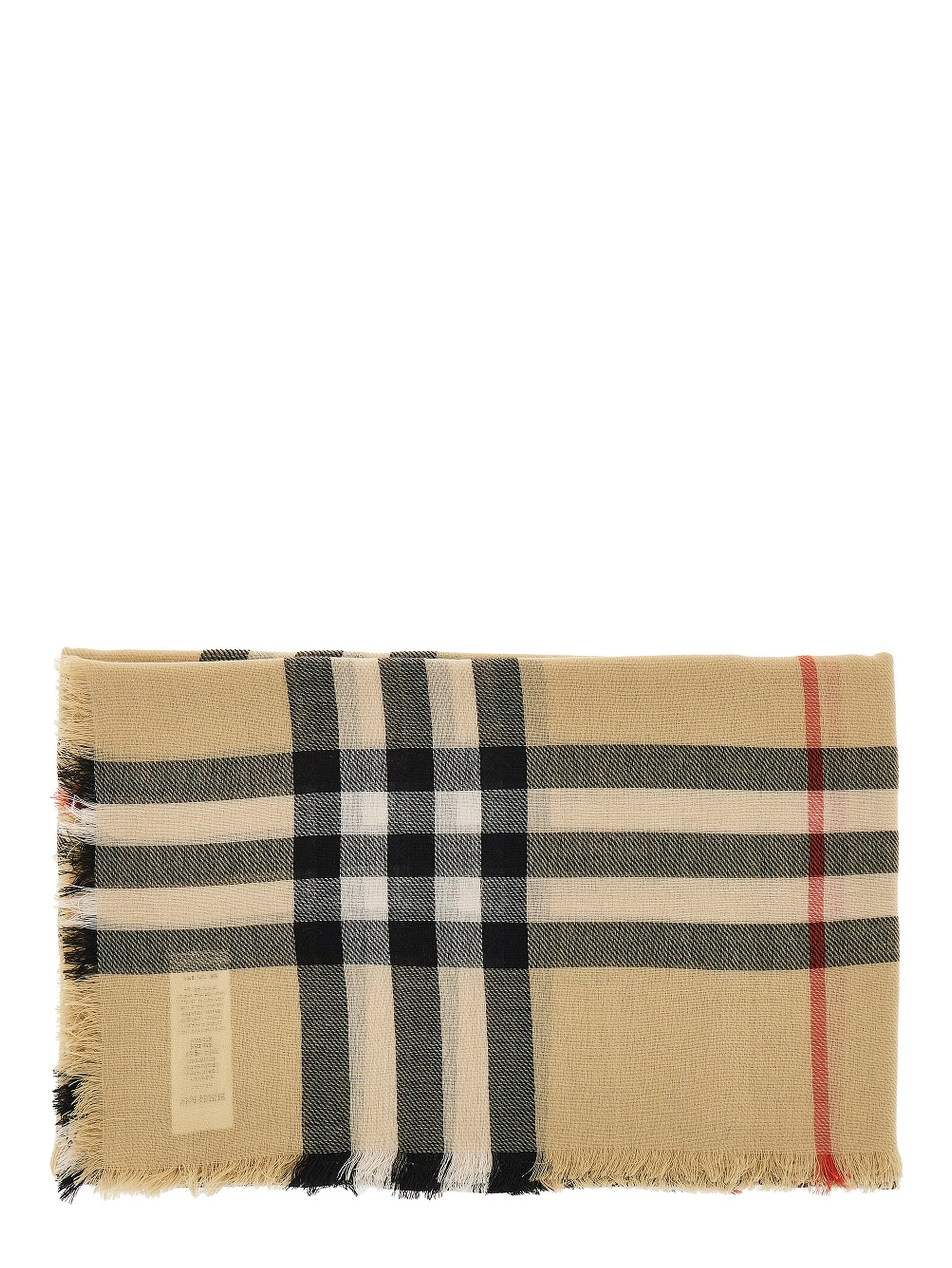 Check wool scarf