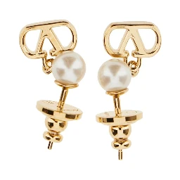 'Vlogo Signature' earring with pearl