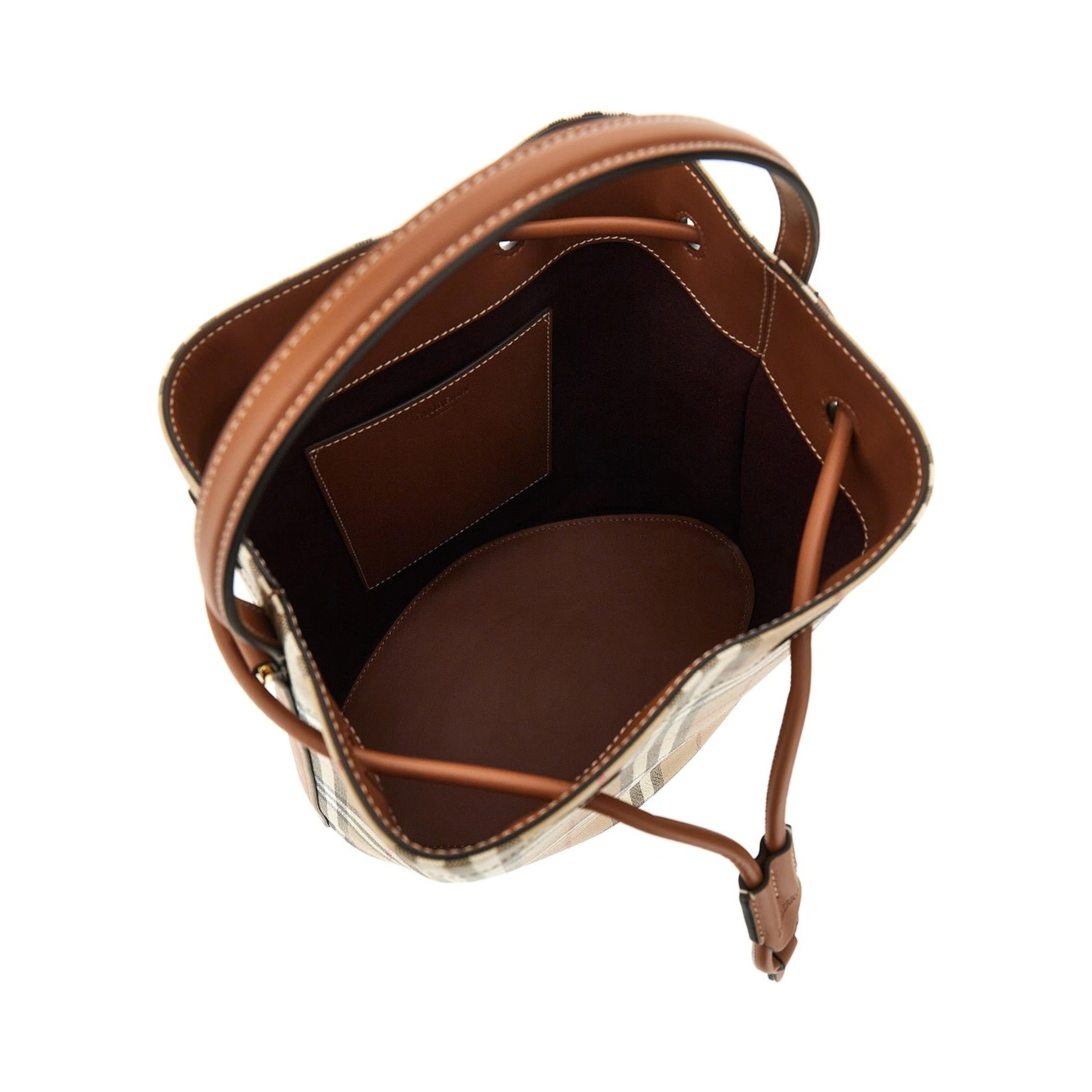 Small bucket bag with Check motif