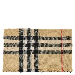Check wool scarf