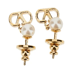 'Vlogo Signature' earring with pearl