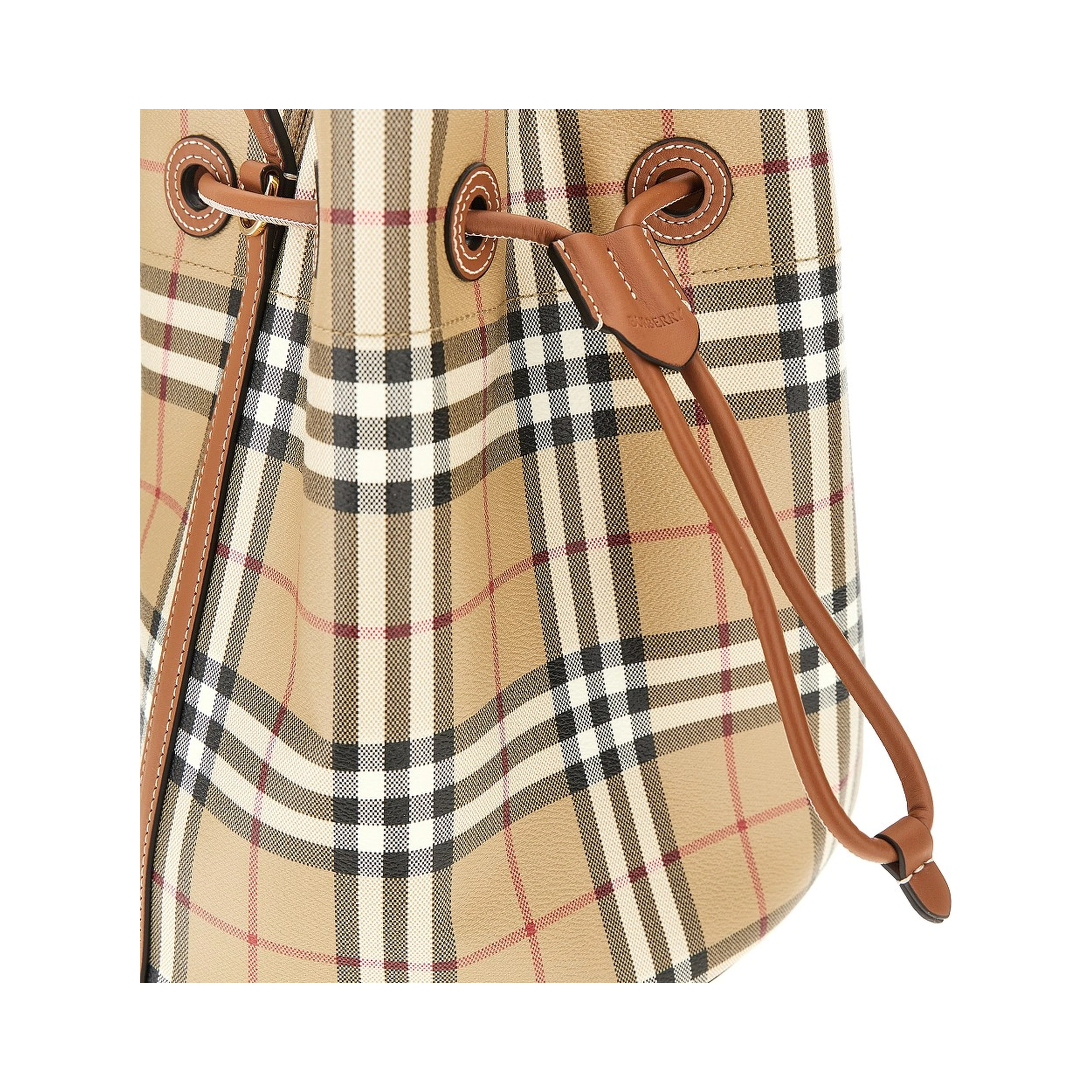 Small bucket bag with Check motif