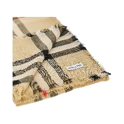 Check wool scarf