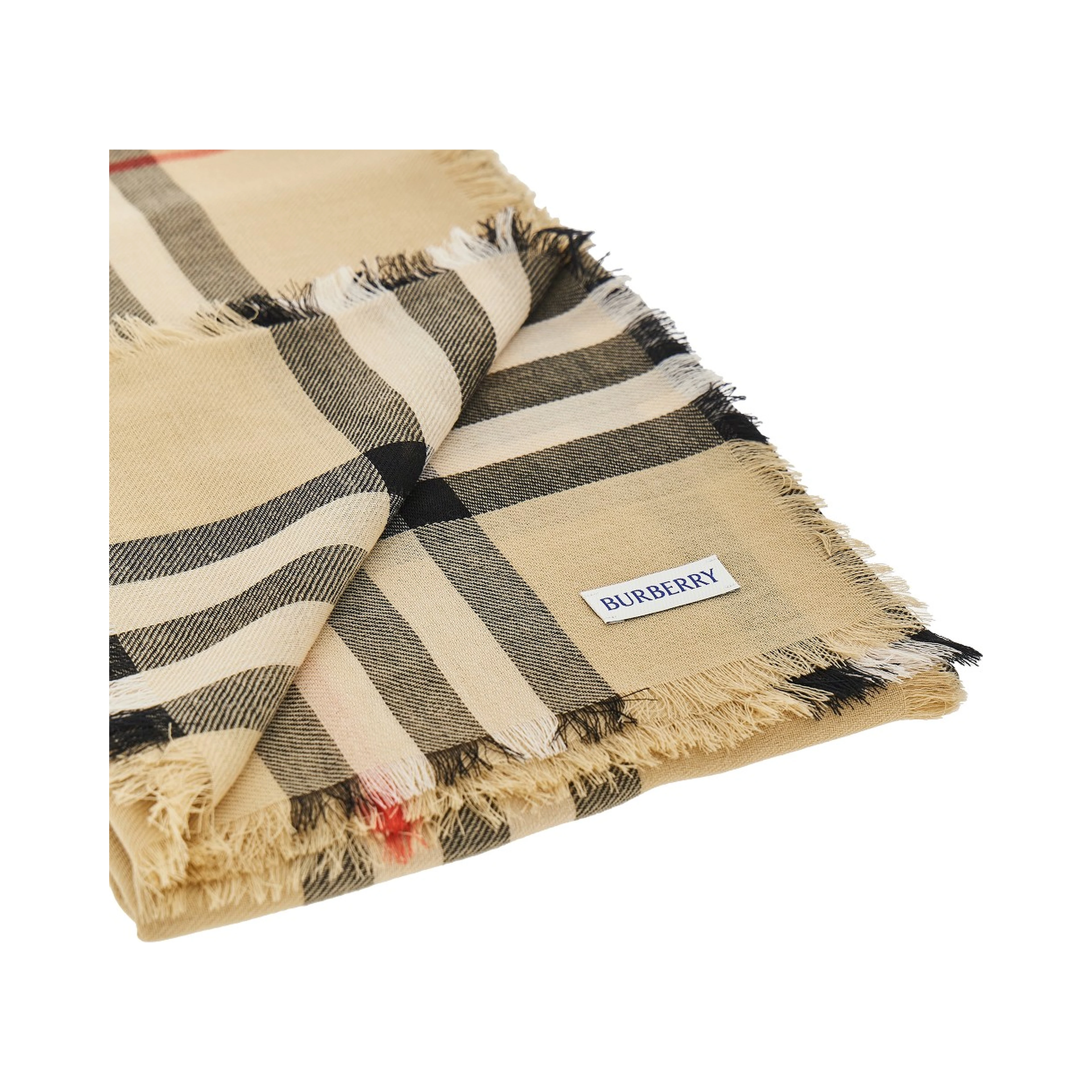 Check wool scarf