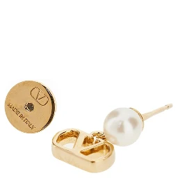 'Vlogo Signature' earring with pearl