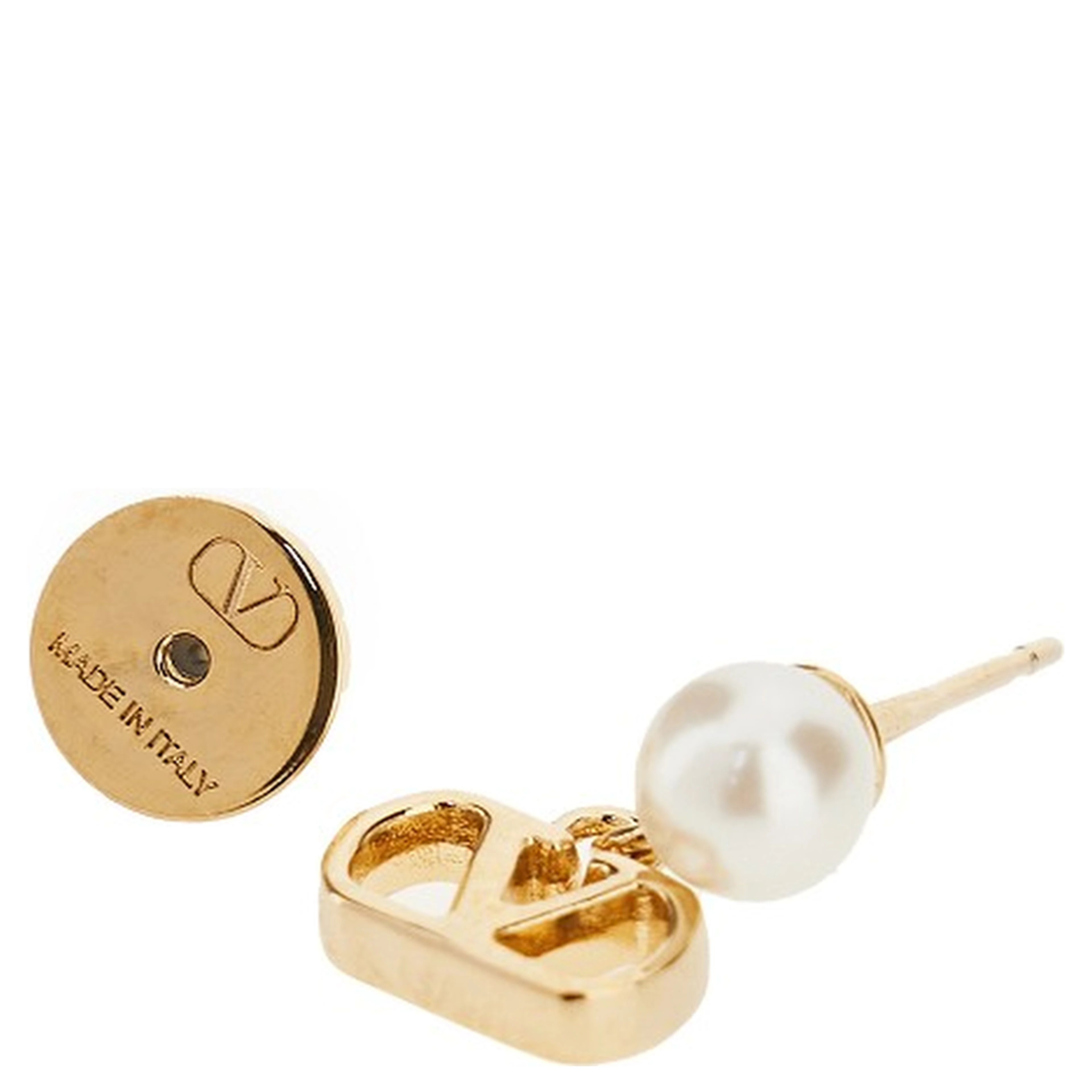 'Vlogo Signature' earring with pearl