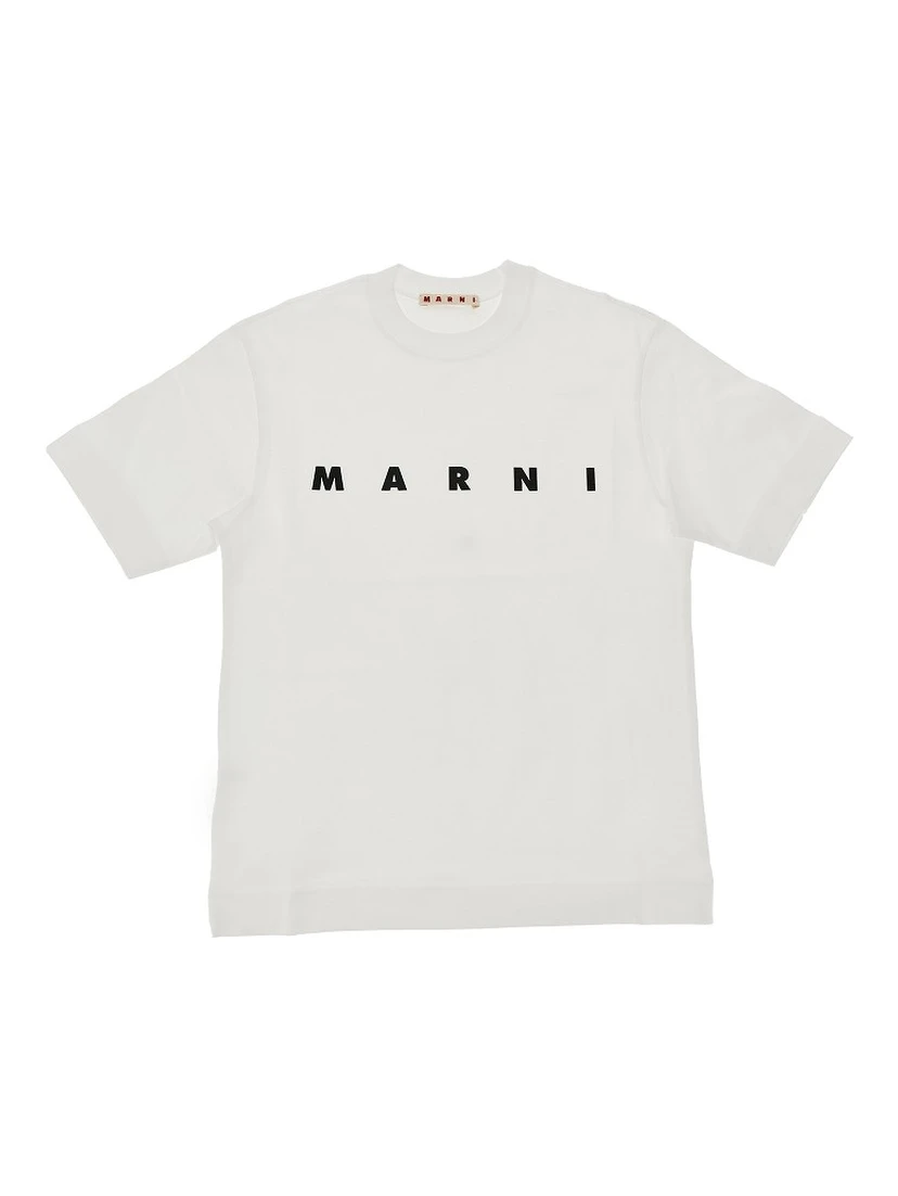Cotton t-shirt with logo print