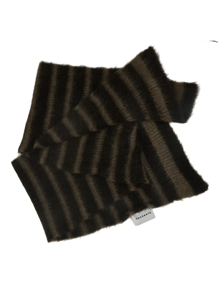 Sciarpa In Lana, Alpaca A Righe