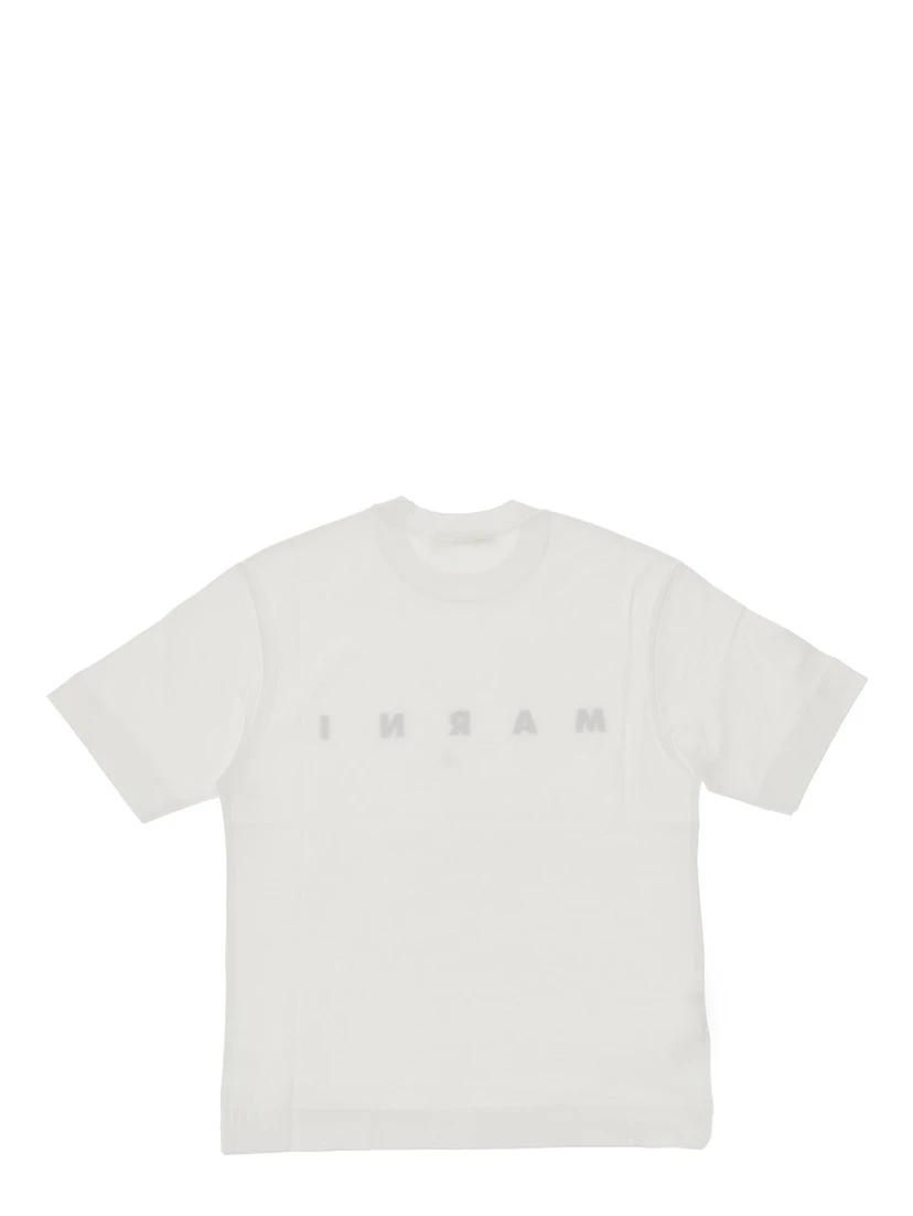 Cotton t-shirt with logo print