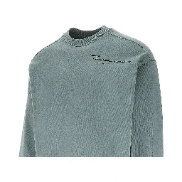 'Punched' crewneck sweatshirt