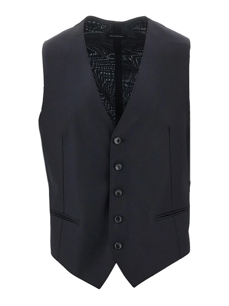 Super 110's wool tailored vest