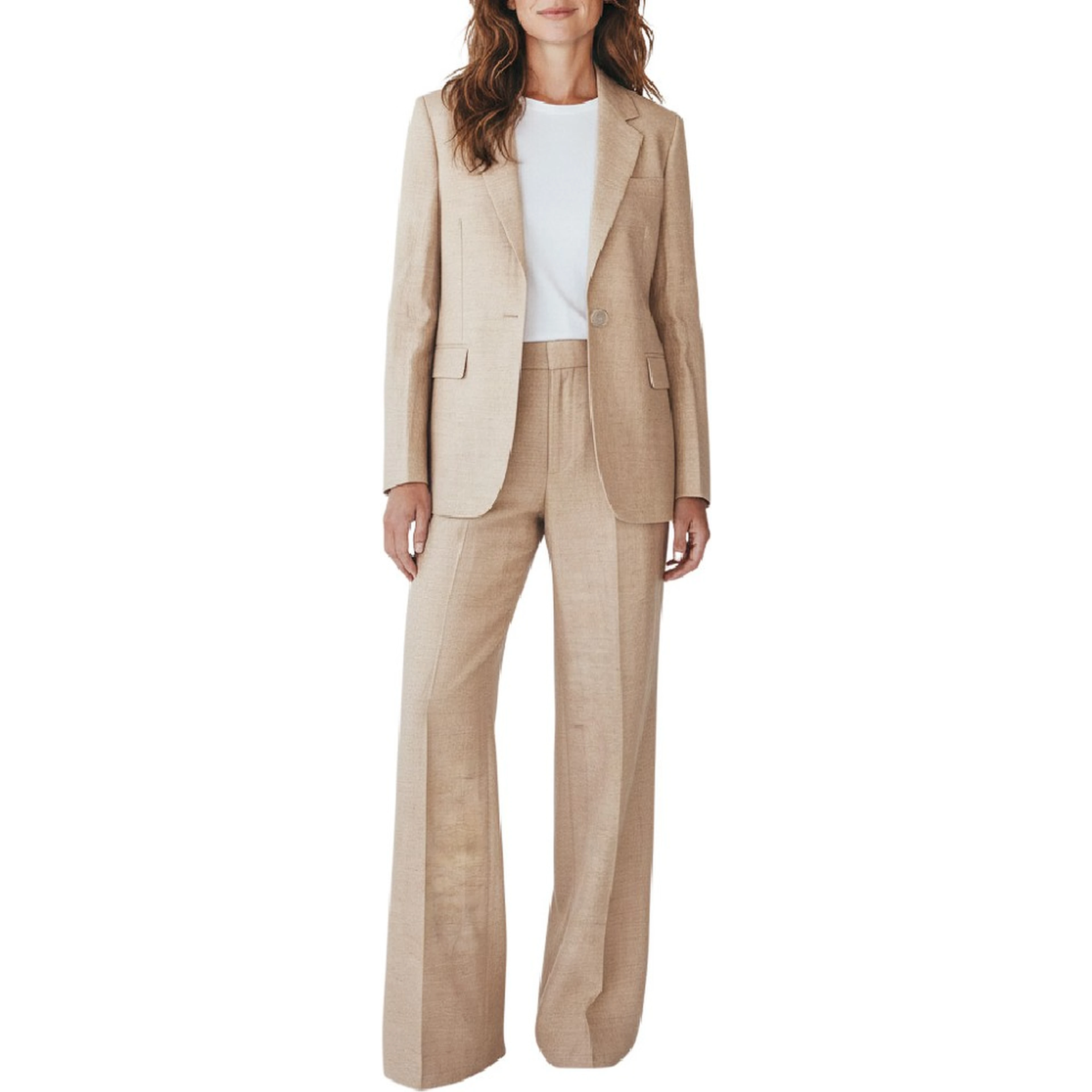 'Adrianne' linen-blend tailored suit
