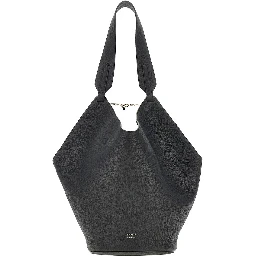 Small leather 'Lotus' tote bag