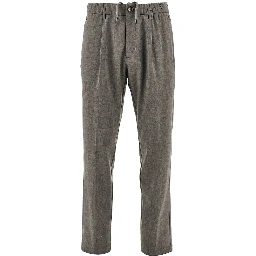Stretch liht wool pants with drawstring