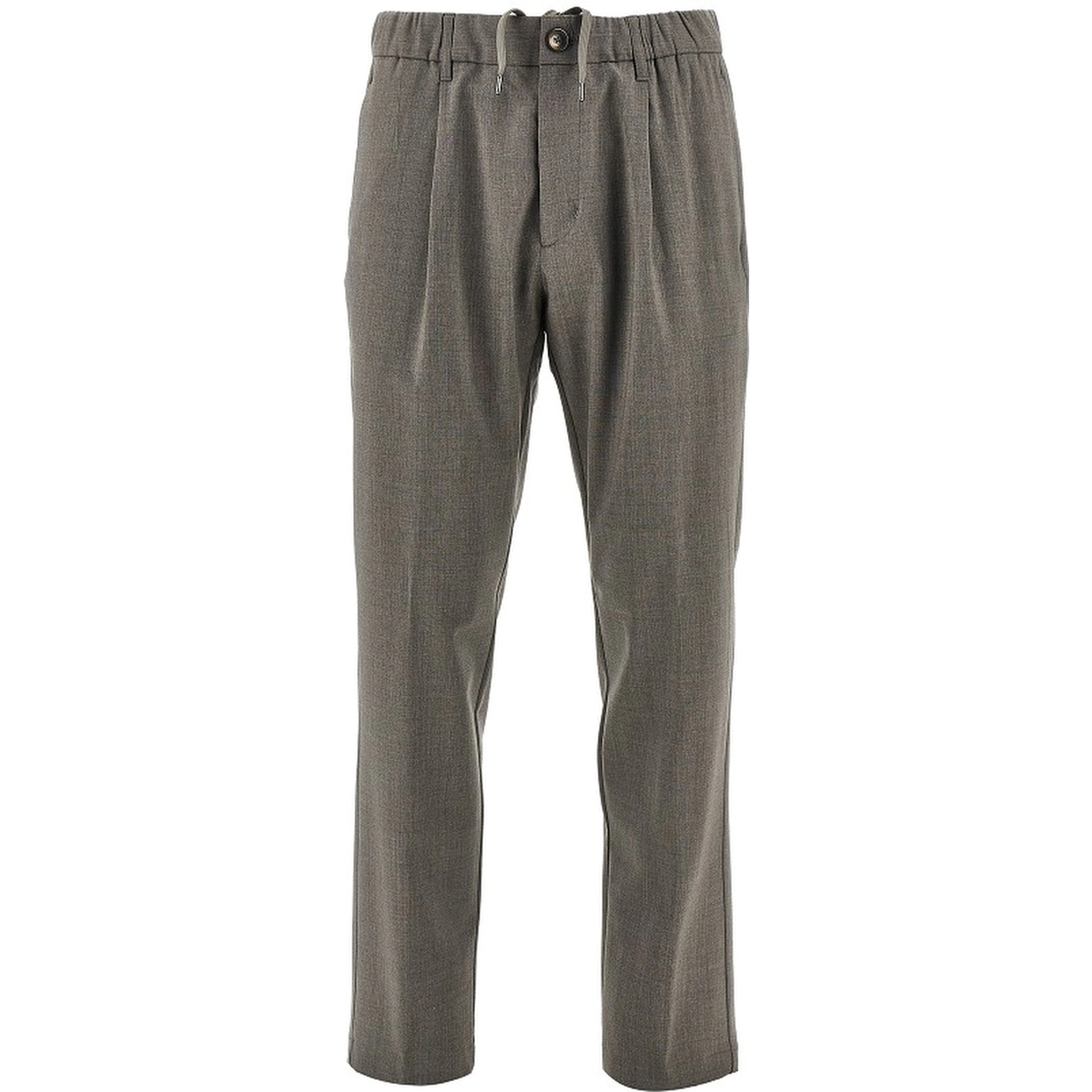 Stretch liht wool pants with drawstring