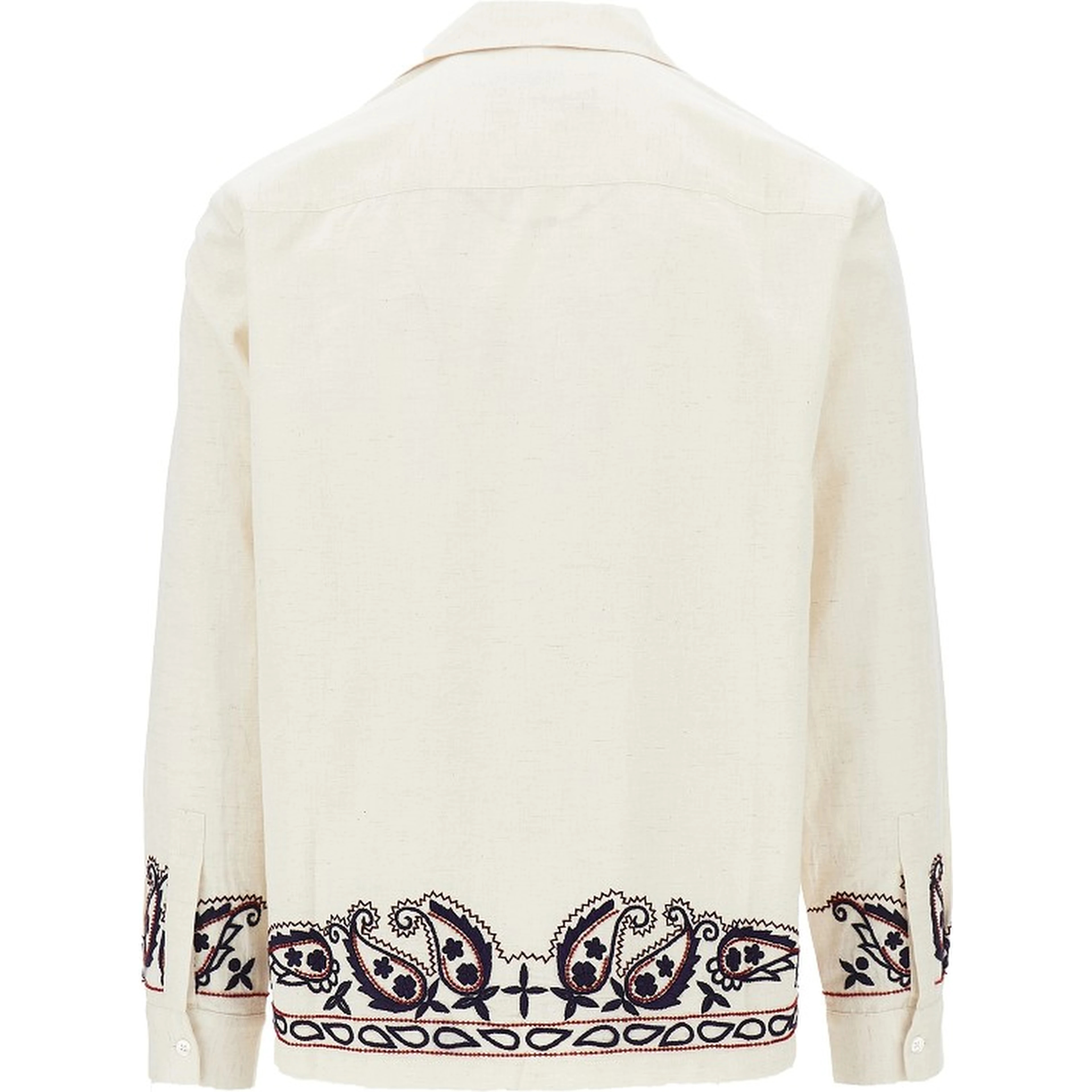 'Memento' embroidered silk shirt