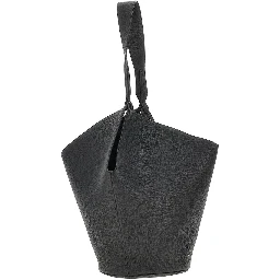 Small leather 'Lotus' tote bag