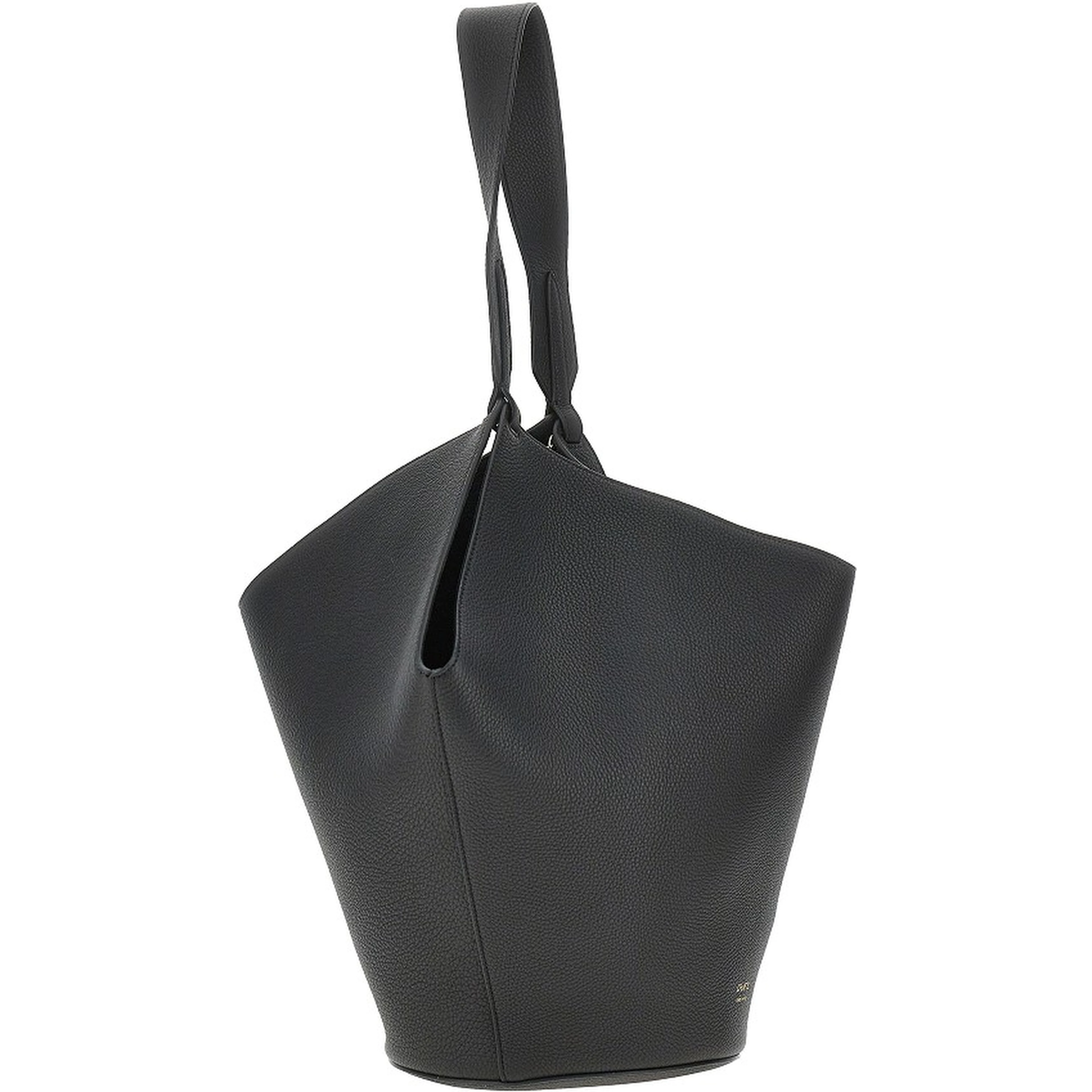 Small leather 'Lotus' tote bag