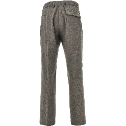 Stretch liht wool pants with drawstring