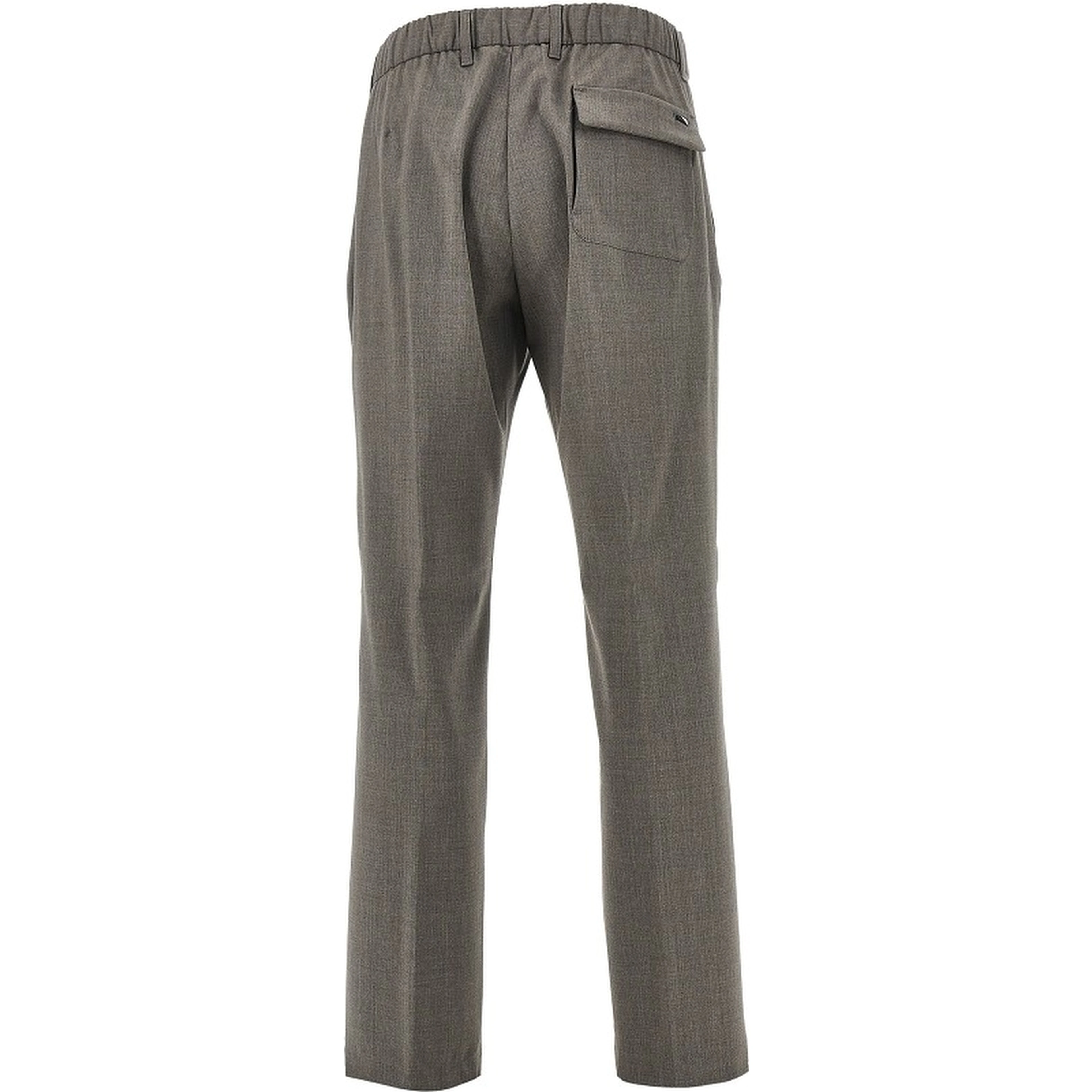 Stretch liht wool pants with drawstring